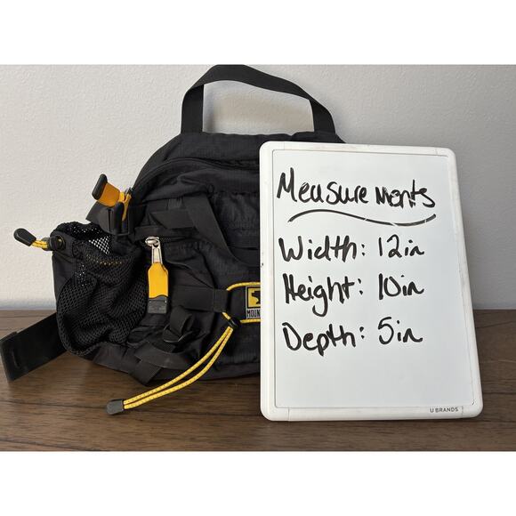 Mountainsmith Tour Waist Bag Black Yellow Lumbar Pack Outdoor Hiking Backpacking - Picture 10 of 11